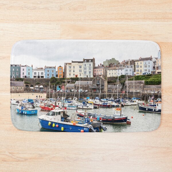 Item preview, Tenby Harbour Boats And Pastel Houses designed and sold by Paul Thompson Photography.