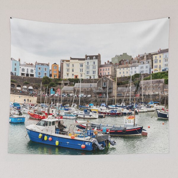 Item preview, Tenby Harbour Boats And Pastel Houses designed and sold by Paul Thompson Photography.