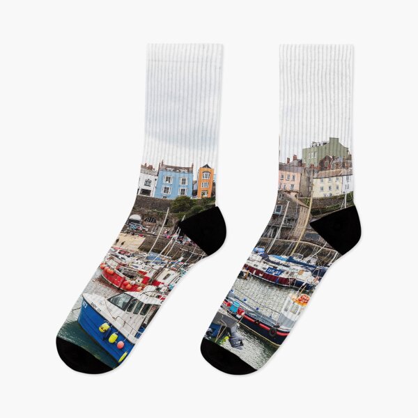Item preview, Tenby Harbour Boats And Pastel Houses designed and sold by Paul Thompson Photography.