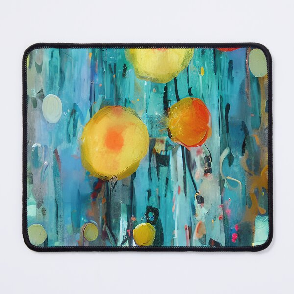 Artikelvorschau, Abstract orange flowers and blue blend entworfen und verkauft von ibelieveimages.
