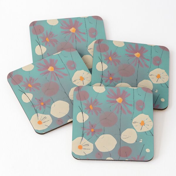 Item preview, Retro pink and white flowers designed and sold by ibelieveimages.