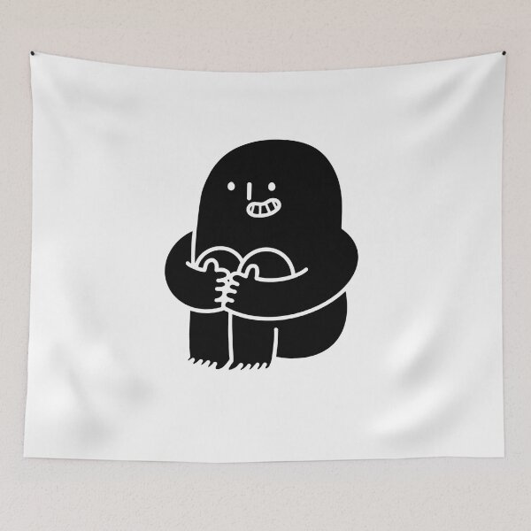 Item preview, Kneesy Does It: One Happy Sitting with Arms Around Knees! - Black designed and sold by MalaloStudio.