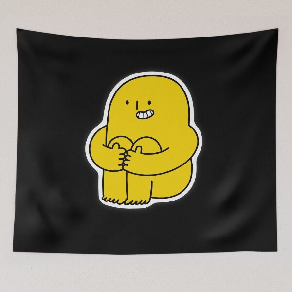 Item preview, Kneesy Does It: One Happy Sitting with Arms Around Knees! - Yellow designed and sold by MalaloStudio.