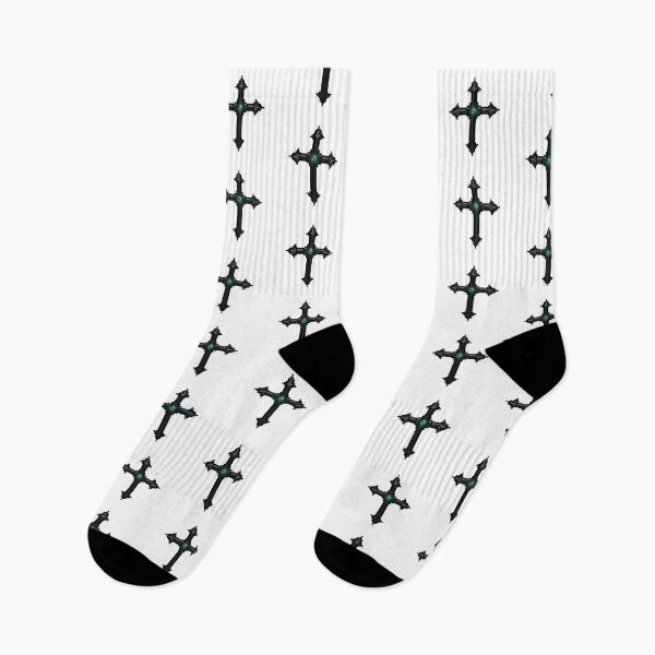 Item preview, Pixel Art Green Gem Fantasy Black Cross Design designed and sold by Valentine145.