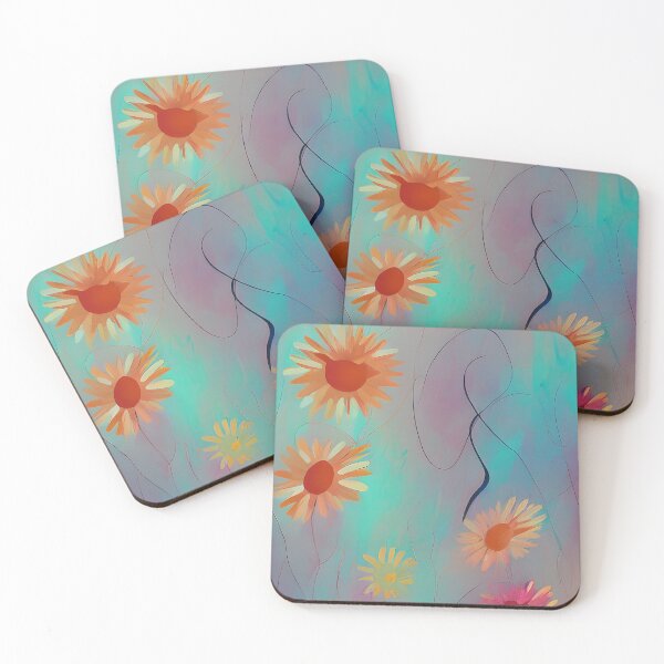 Item preview, Muted abstract sunflowers designed and sold by ibelieveimages.
