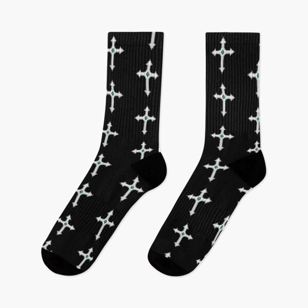 Item preview, Pixel Art Green Gem Fantasy White Cross Design designed and sold by Valentine145.