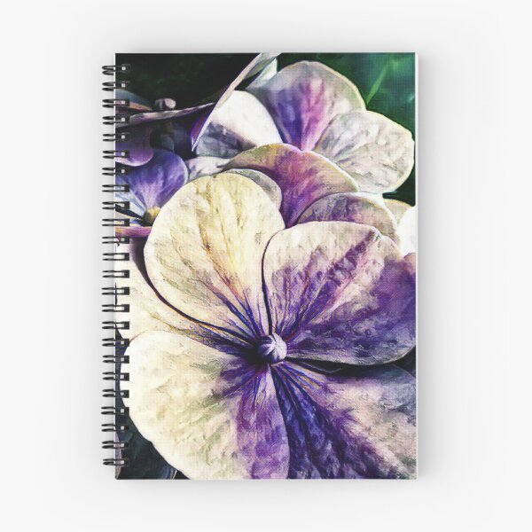 Item preview, Hortensia flowers in vintage grunge watercoloring style designed and sold by fuzzyfox.