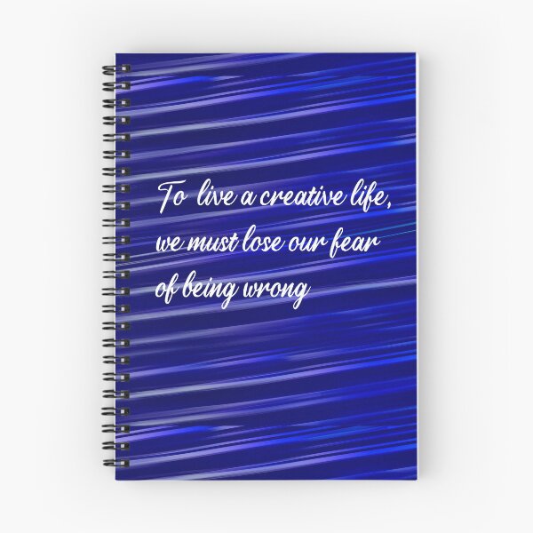 Item preview, motivational, quote, To live a creative life, we must lose our fear of being wrong, designed and sold by getlyart.