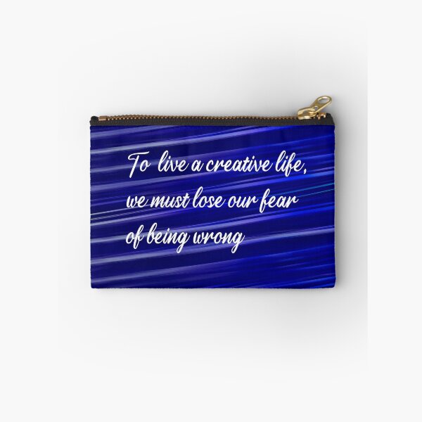 Item preview, motivational, quote, To live a creative life, we must lose our fear of being wrong, designed and sold by getlyart.