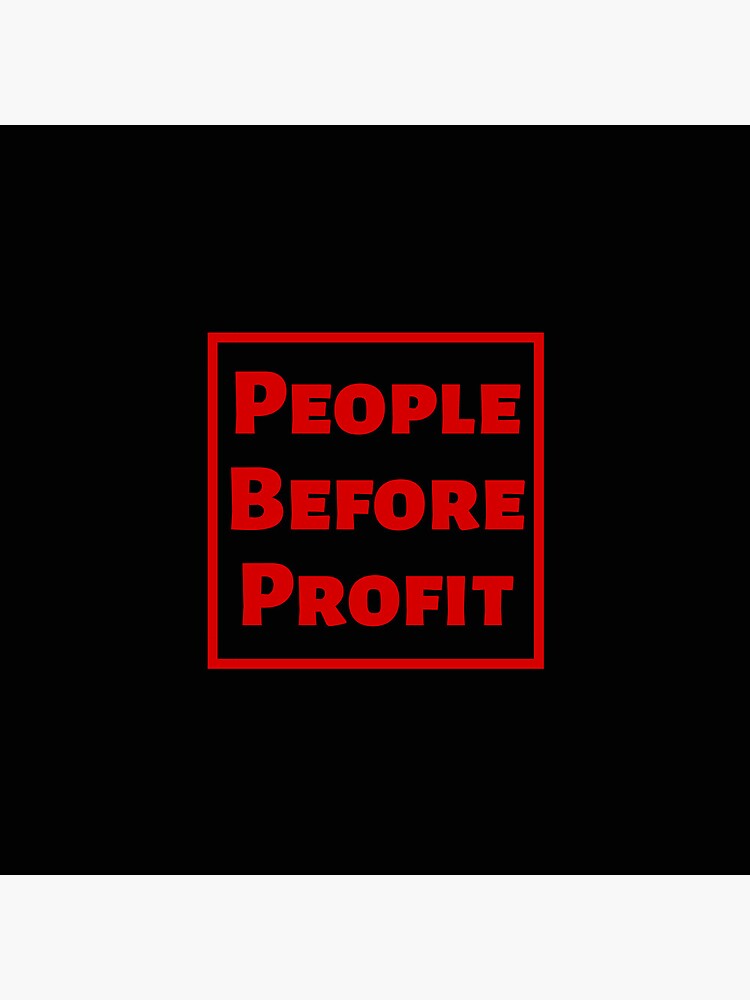 Discover People Before Profit Pin Button