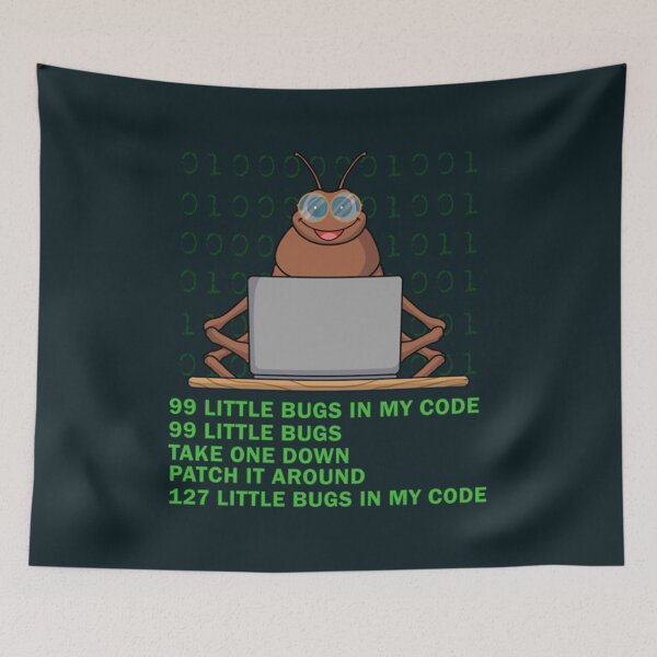 Item preview, 99 Little Bugs In The Code Funny Coding Gift142 designed and sold by MilkhouseSkate.