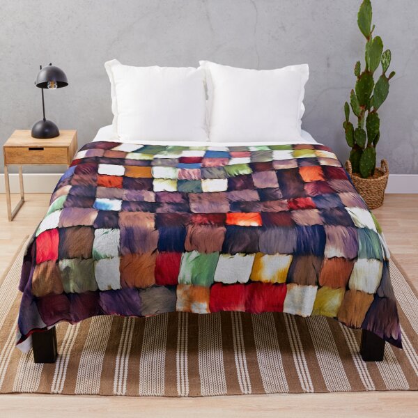 Item preview, Bright colourful abstract patchwork squares pattern designed and sold by Inktown.