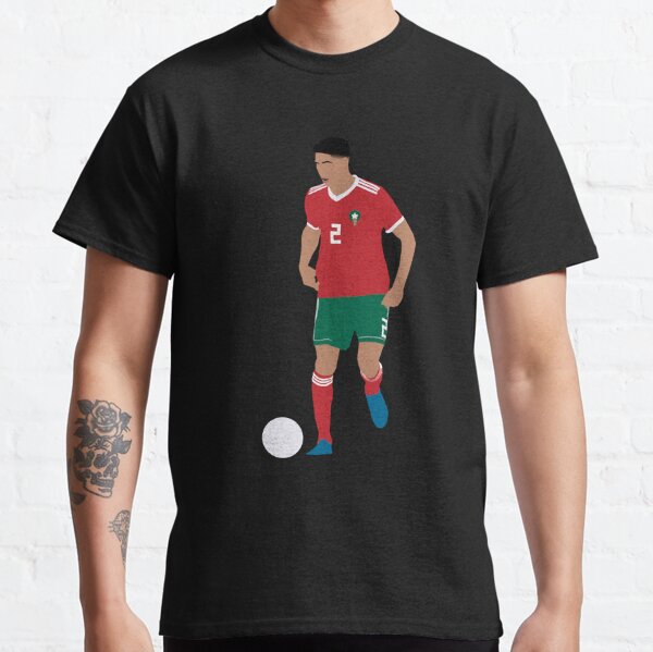 Achraf Hakimi Football Morocco World Cup 2022 Graphic T-Shirt - Ink In  Action