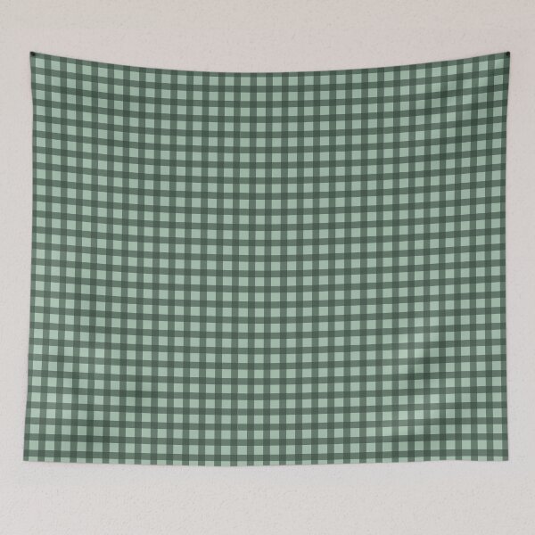 Item preview, Green on Green Christmas Winter Gingham Pattern designed and sold by mckhowdesign.