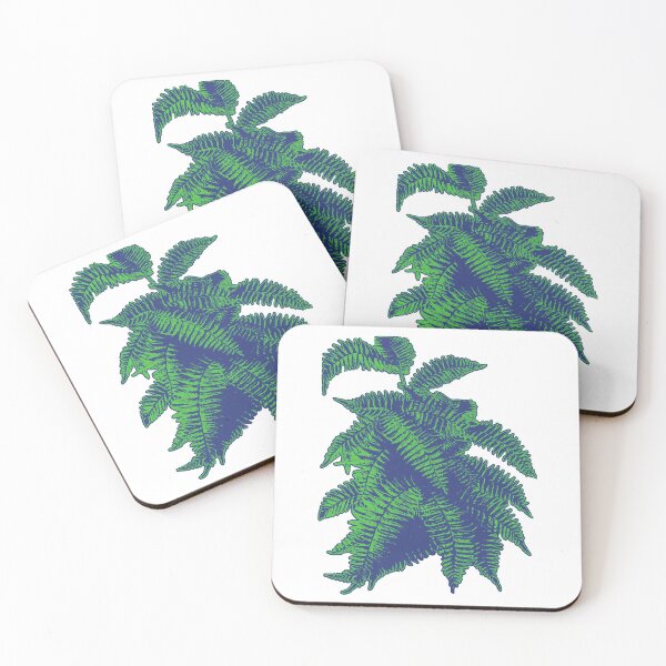 Item preview, Fern Lover | Neon Green and Blue Artwork |  designed and sold by VintagePlantJoy.