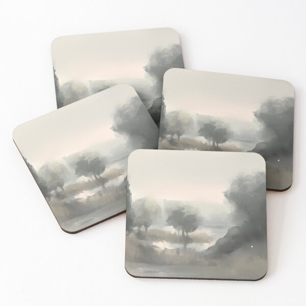 Item preview, Muted earth tones landscape painting designed and sold by ibelieveimages.