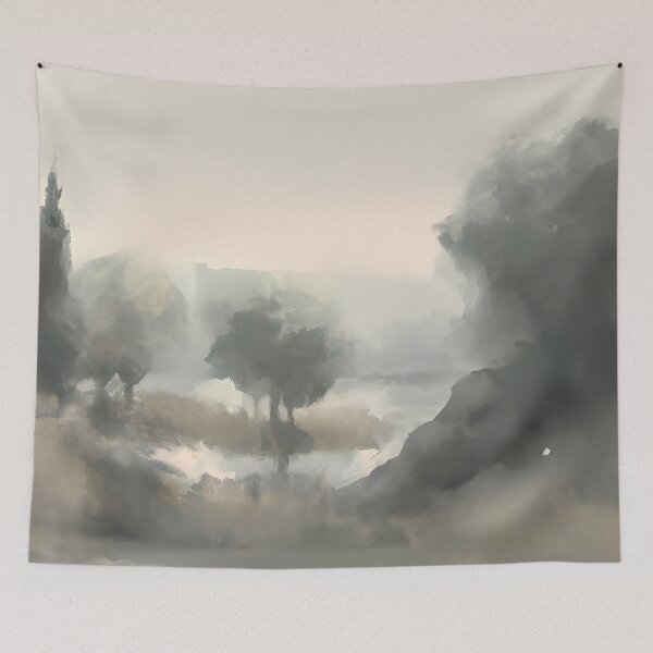 Item preview, Muted earth tones landscape painting designed and sold by ibelieveimages.