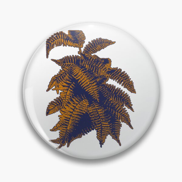 Item preview, Fern Lover | Orange and Dark Blue Artwork |  designed and sold by VintagePlantJoy.