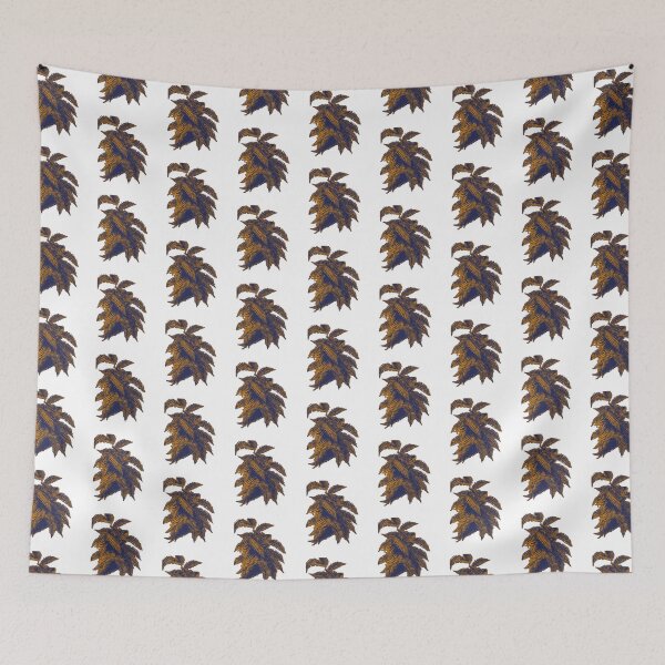 Item preview, Fern Lover | Orange and Dark Blue Artwork |  designed and sold by VintagePlantJoy.