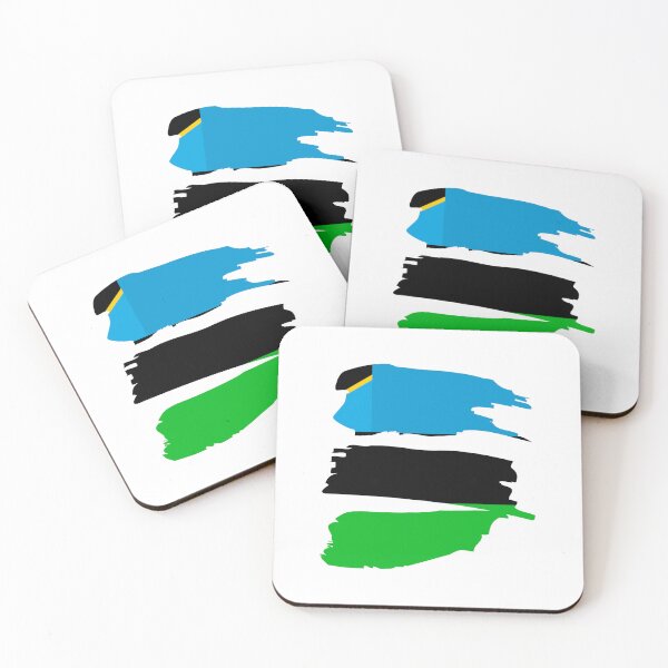 Item preview, Zanzibar Flag on Brush Strokes designed and sold by dogslovewindows.