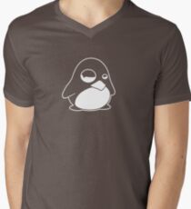 TUX Penguin in a bad mood, LINUX Men's V-Neck T-Shirt