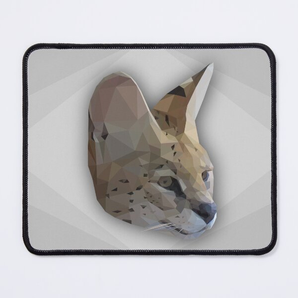 Item preview, Low Poly African Serval Head designed and sold by ErinFCampbell.