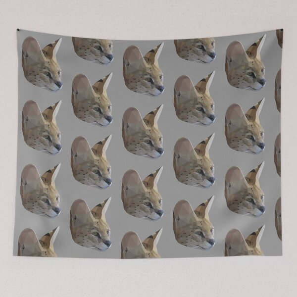 Item preview, Low Poly African Serval Head designed and sold by ErinFCampbell.