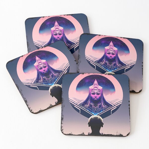 Item preview, Hathor, the Cyberpunk Egyptian Deity: Futuristic Sticker Design designed and sold by Mytho Merch.