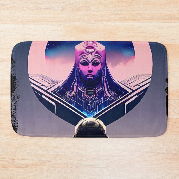 Item preview, Hathor, the Cyberpunk Egyptian Deity: Futuristic Sticker Design designed and sold by Mytho Merch.