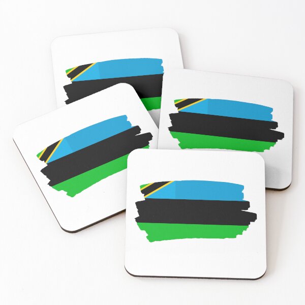 Item preview, Zanzibar Flag on Brush Strokes designed and sold by dogslovewindows.