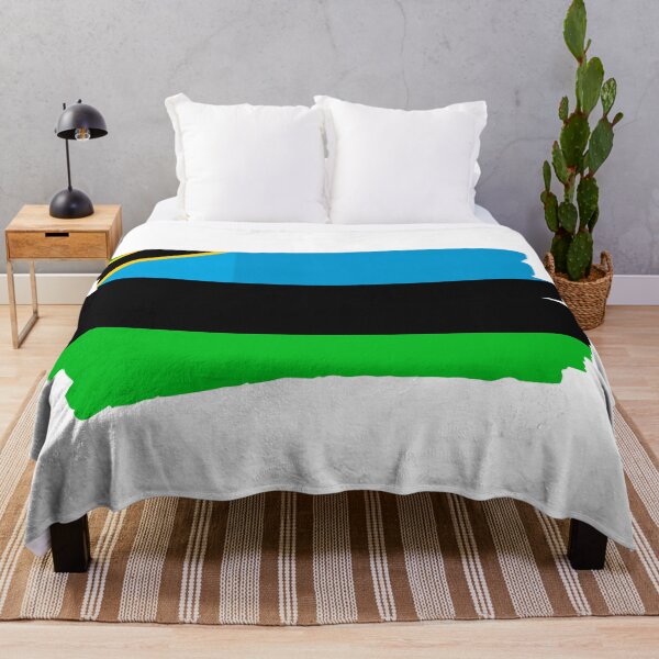 Item preview, Zanzibar Flag on Brush Strokes designed and sold by dogslovewindows.