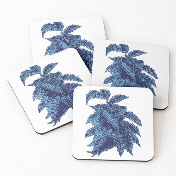 Item preview, Fern Lover | Light and Dark Blue Artwork |  designed and sold by VintagePlantJoy.