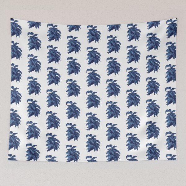 Item preview, Fern Lover | Light and Dark Blue Artwork |  designed and sold by VintagePlantJoy.