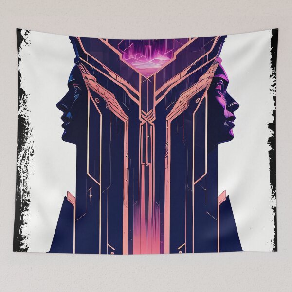 Item preview, Hathor, the Cyberpunk Egyptian Deity: Futuristic Sticker Design designed and sold by Mytho Merch.