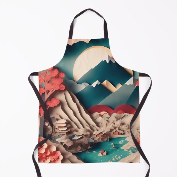 Item preview, Mountain View Village in Paper art style designed and sold by FormFinder.