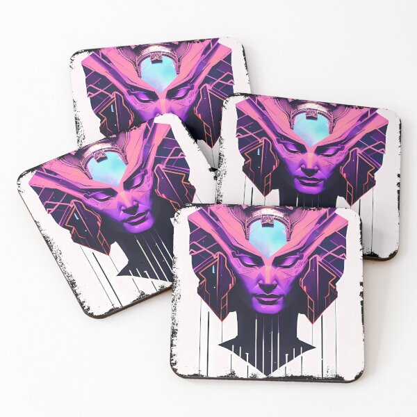 Item preview, Hathor, the Cyberpunk Egyptian Deity: Futuristic Sticker Design designed and sold by Mytho Merch.