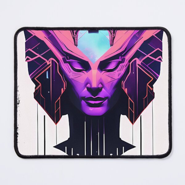 Item preview, Hathor, the Cyberpunk Egyptian Deity: Futuristic Sticker Design designed and sold by Mytho Merch.