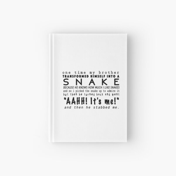 and then he stabbed me Hardcover Journal