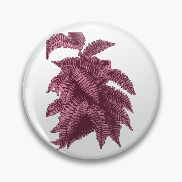 Item preview, Fern Lover | Pink and Dark Red Artwork |  designed and sold by VintagePlantJoy.