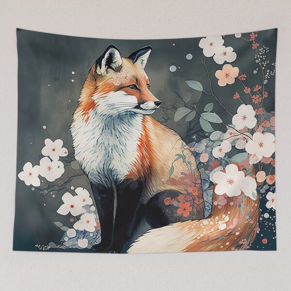 Artikelvorschau, Schöner Blumenfuchs entworfen und verkauft von MuaveMotifs.