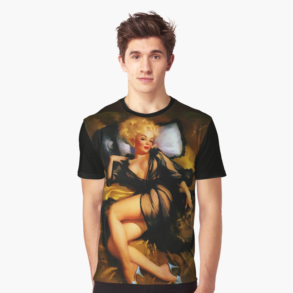 Suzette by Gil Elvgren Remastered Xzendor7 Vintage Old Masters Reproductions Graphic T-Shirt
