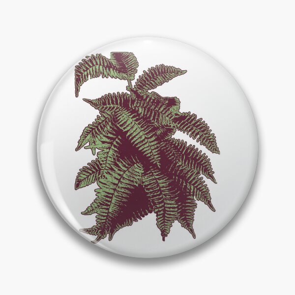 Item preview, Fern Lover | Sage Green and Dark Red Artwork |  designed and sold by VintagePlantJoy.