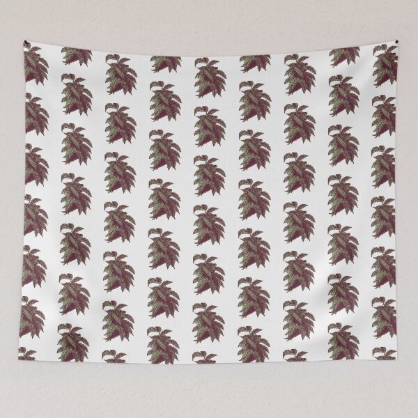 Item preview, Fern Lover | Sage Green and Dark Red Artwork |  designed and sold by VintagePlantJoy.