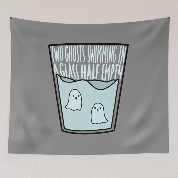 Item preview, Two Ghosts Swimming In A Glass Half Empty designed and sold by beckahbrooks.