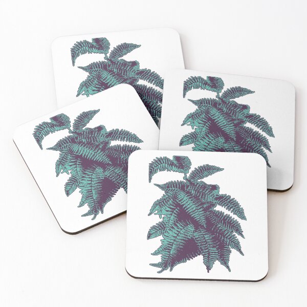 Item preview, Fern Lover | Teal and Purple Artwork |  designed and sold by VintagePlantJoy.