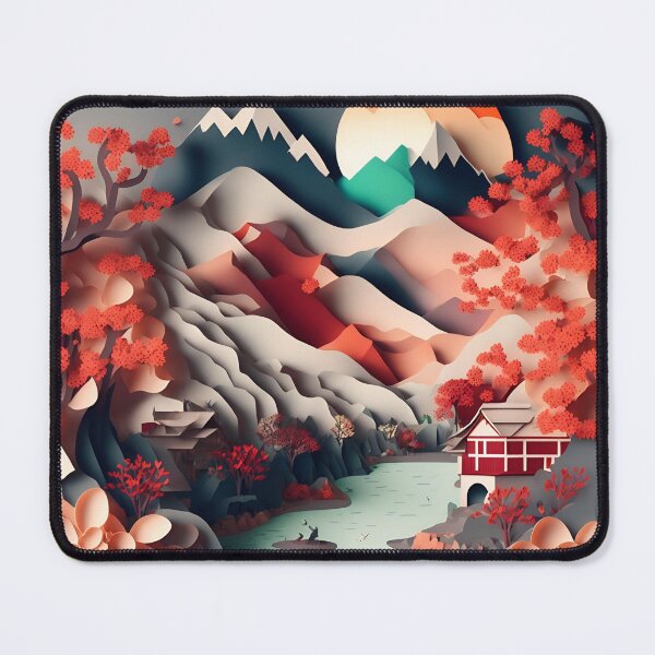 Item preview, Mountain Bloom in Paper art style designed and sold by FormFinder.