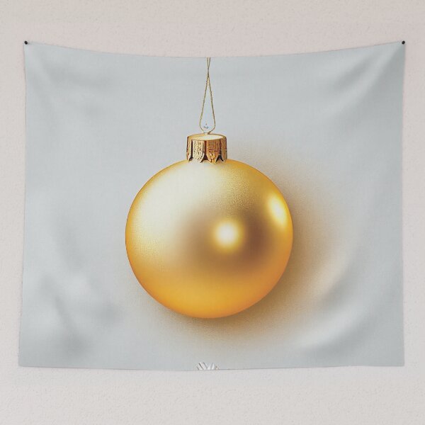 Item preview, a golden christmas ornament hanging from a string designed and sold by DesignAtYO.