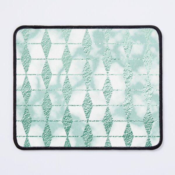 Item preview, Light green diamond shapes, marble and metallic designed and sold by Flowerlake.