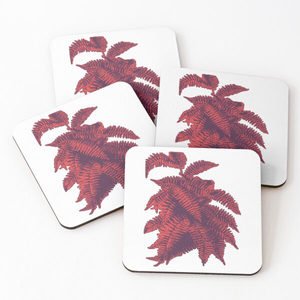 Item preview, Fern Lover | Red and Purple Artwork |  designed and sold by VintagePlantJoy.