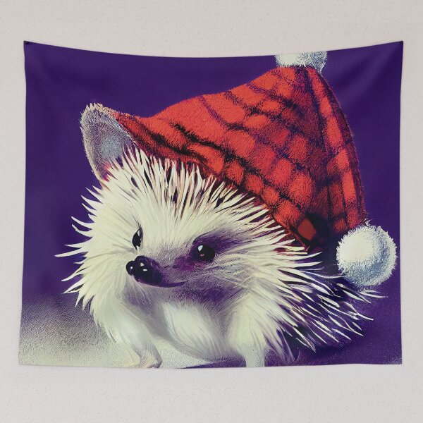 Item preview, a small white animal wearing a red hat designed and sold by DesignAtYO.